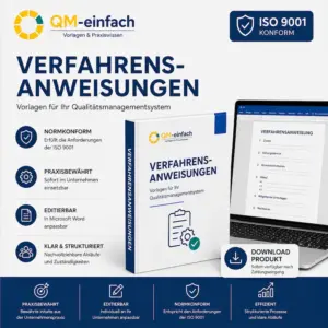 Verfahrensanweisung ISO 9001 Vorlage als Download für Qualitätsmanagement Dokumentation