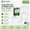 Professionelles Audit-Checklisten ISO 27001 für interne ISMS-Systemaudits nach ISO/IEC 27001:2022 mit Auditplan, Auditbericht, Risikobewertung und Anhang A.
