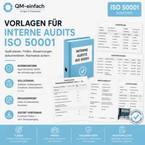Audit-Checklisten ISO 50001 Set für interne Systemaudits Kapitel 4 bis 10