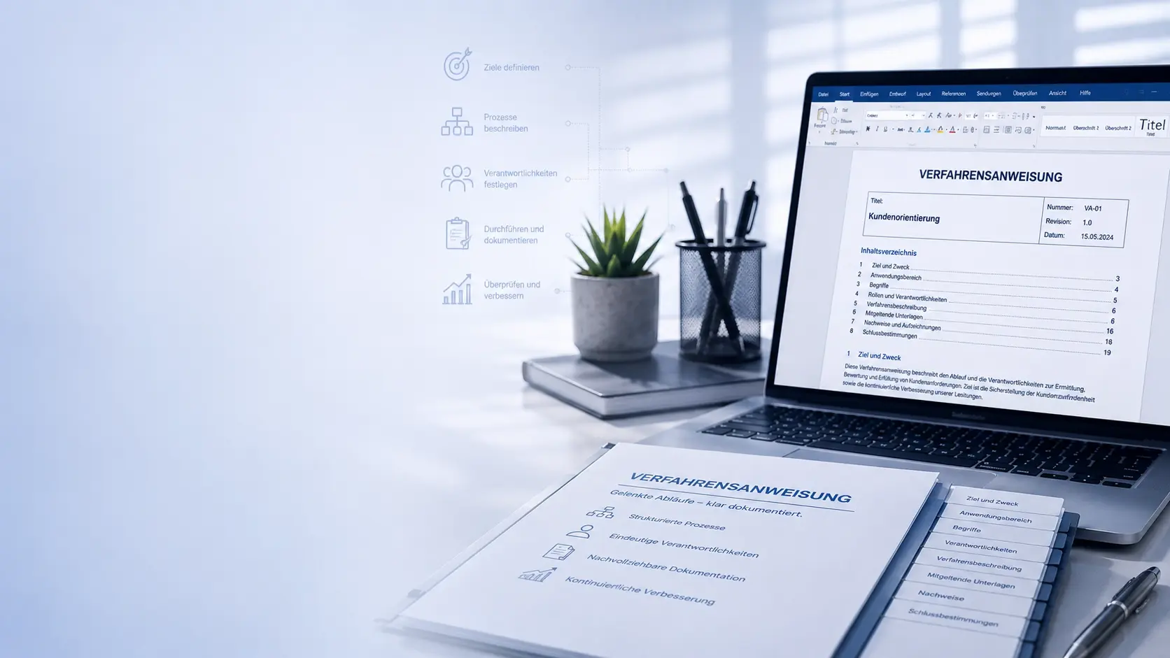 Verfahrensanweisungen ISO 9001 für Qualitätsmanagement, Energiemanagement und weitere Managementsysteme