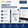 Arbeitsanweisung Vorlage für Qualitätsmanagement nach ISO 9001 als Word-Dokument