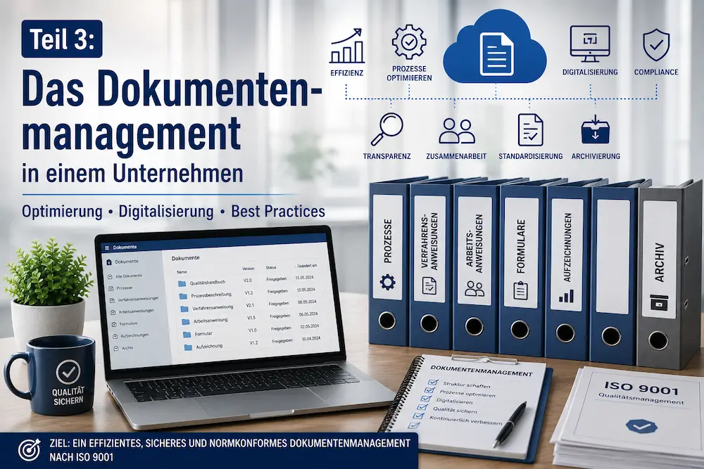 Dokumentierte Information ISO 9001 mit digitalem Dokumentenmanagement und QM-Dokumentation