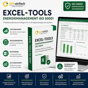 Excel-Tools ISO 50001 – professionelle Excel-Vorlagen für Energiemanagementsysteme