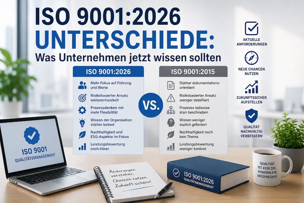 ISO 9001:2026 Unterschiede zwischen ISO 9001:2015 und ISO 9001:2026