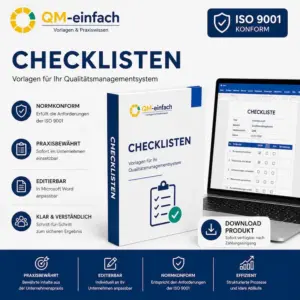 ISO 9001 Checklisten als editierbare Word-Vorlagen für Qualitätsmanagement, interne Audits und dokumentierte Prozesse