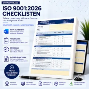 ISO 9001:2026 Checklisten als bearbeitbare Word-Vorlagen für Qualitätsmanagement und Audits