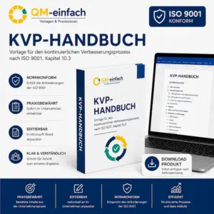 KVP-Handbuch nach ISO 9001 – Word Vorlage