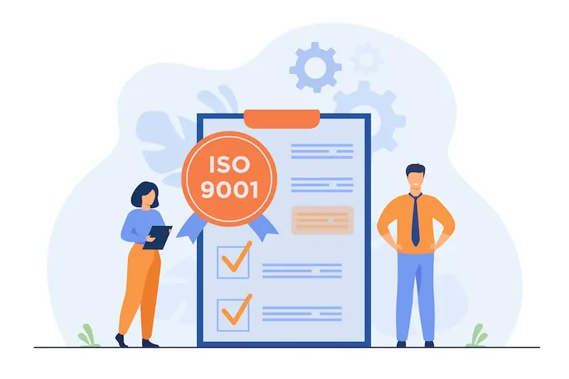 QM-Dokumentation nach ISO 9001 mit Prozessbeschreibungen und Arbeitsanweisungen