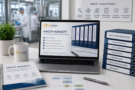 HACCP-Konzept für IFS Food mit Gefahrenanalyse, CCP-Dokumentation und auditgerechten Vorlagen für ein normkonformes Lebensmittelsicherheitsmanagement.
