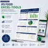 Universelles Produktbild für editierbare Excel-Tools und QM-Tabellenvorlagen nach IFS Food, HACCP und ISO 22000 Standards mit automatischen Berechnungen und Dashboards.