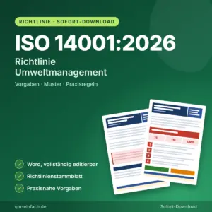 Richtlinie für das Umweltmanagement nach ISO 14001:2026 als Word-Vorlage
