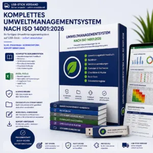 ISO 14001 Vorlagen Paket Komplettes Umweltmanagementsystem auf USB-Stick mit Box und Excel-Tools