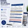Universelles Produktbild für editierbare Word-Vorlagen von ISO 14001 Umweltmanagement-Richtlinien mit Dokumenten-Mockups zum Geltungsbereich und rechtlichen Rahmen.