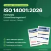 ISO 14001:2026 Formulare Umweltmanagement als Word-Vorlage mit Ausfüllfeldern, Ankreuzfeldern und Freigabe