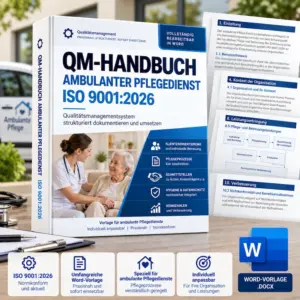 QM-Handbuch ambulanter Pflegedienst ISO 9001:2026 als Word-Vorlage