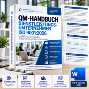 QM-Handbuch Dienstleistungsunternehmen ISO 9001:2026 als Word-Vorlage