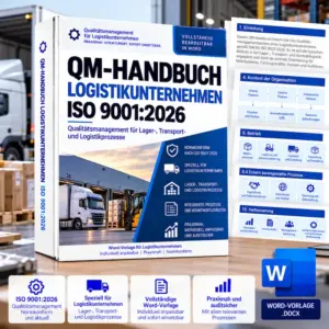QM-Handbuch Logistik ISO 9001:2026 als bearbeitbare Word-Vorlage