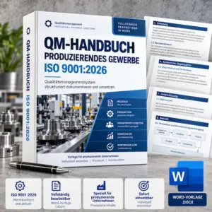 QM-Handbuch produzierendes Gewerbe ISO 9001:2026 als Word-Vorlage
